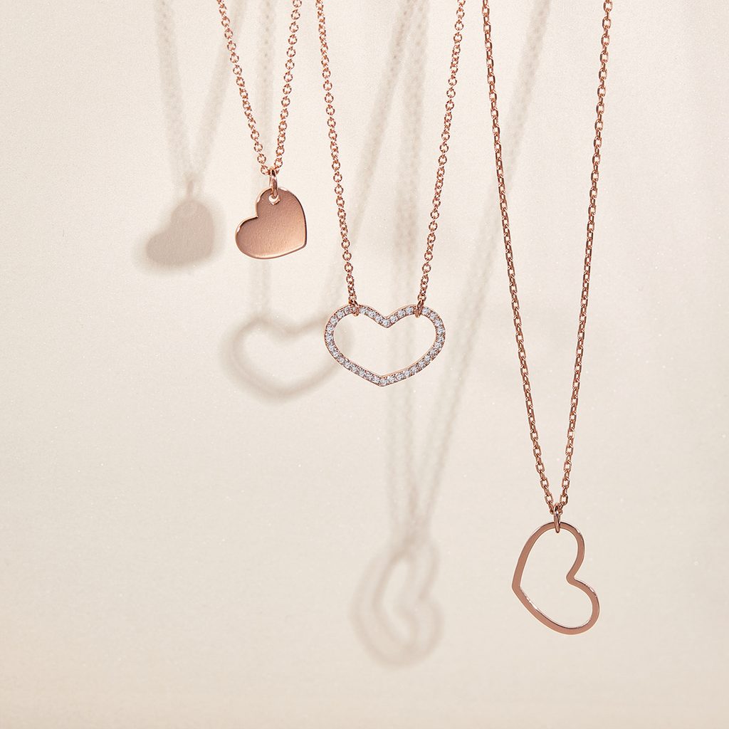 Heart Pendant Made of Rose Gold | KLENOTA