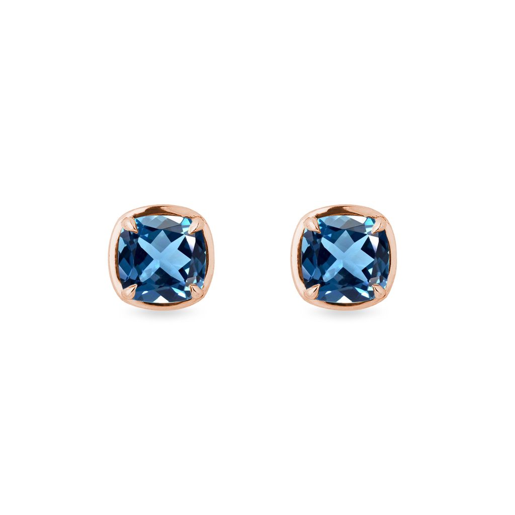Topaz earrings in rose gold | KLENOTA