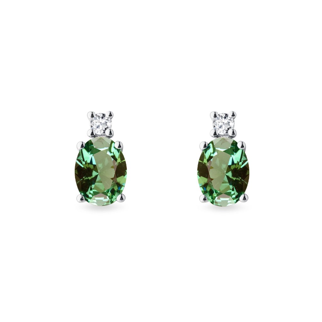 emerald green diamond earrings