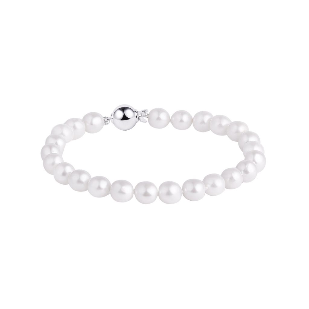 pearl and white gold bracelet