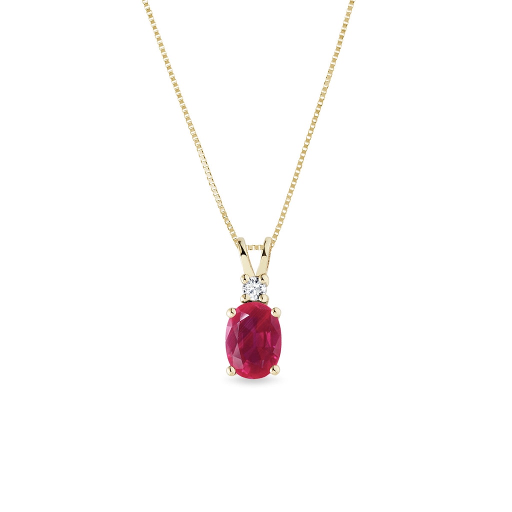Ruby necklace in gold | KLENOTA