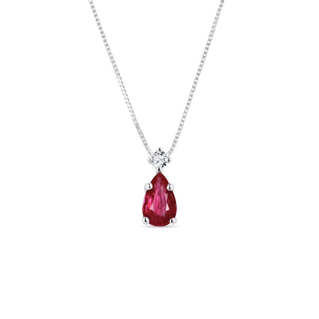 Rubin Halskette mit Diamanten | KLENOTA