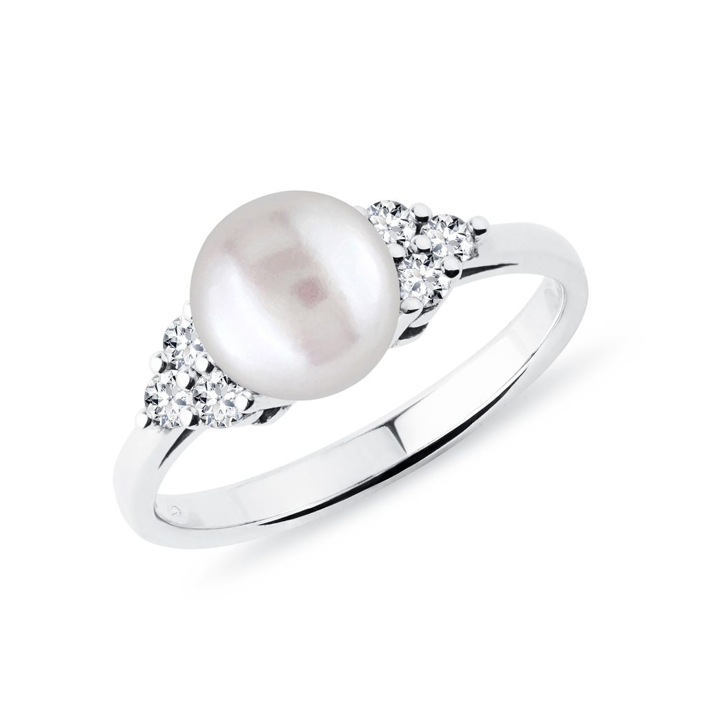 Real 14kt Yellow Gold Diamond and FW Cultured Pearl Ring Size: 7; for  Adults and Teens; for Women and Men - Walmart.com