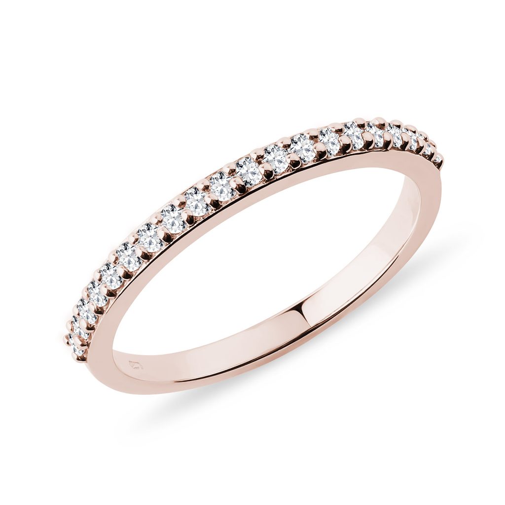 Simple Diamond Ring in Rose Gold KLENOTA