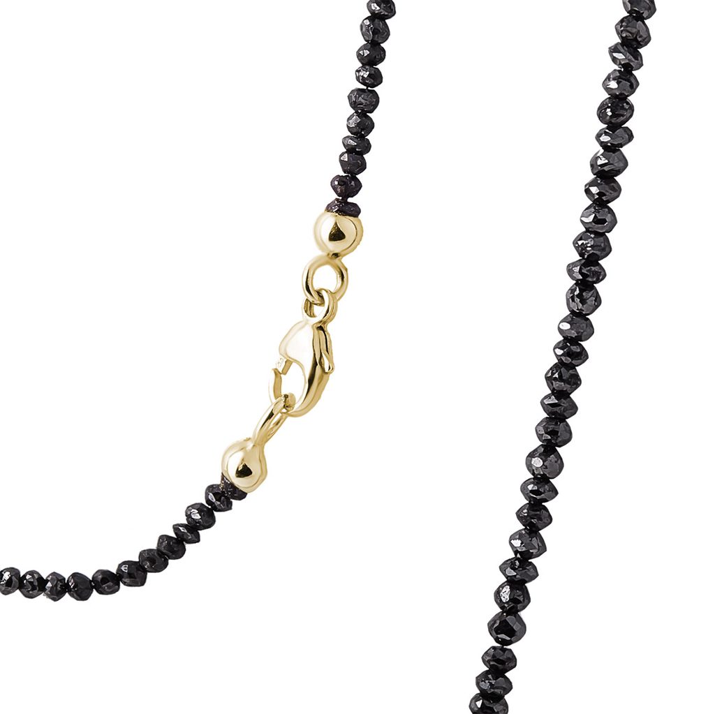 Black diamond and Tahitian pearl necklace | KLENOTA