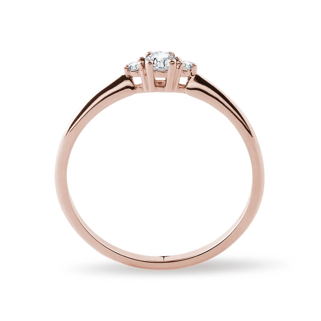 Elegant Diamond Engagement Ring in 14k Rose Gold | KLENOTA
