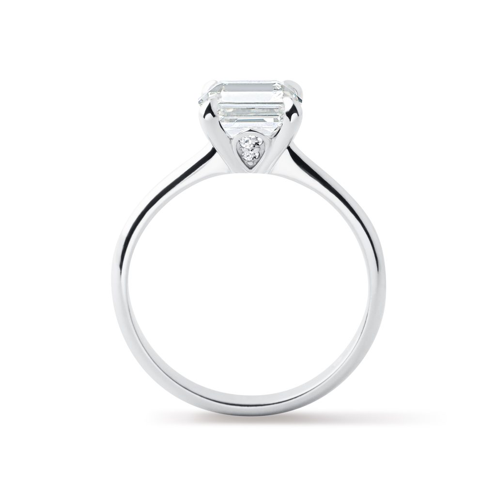 Bague en or blanc et diamant de synthese princesse KLENOTA