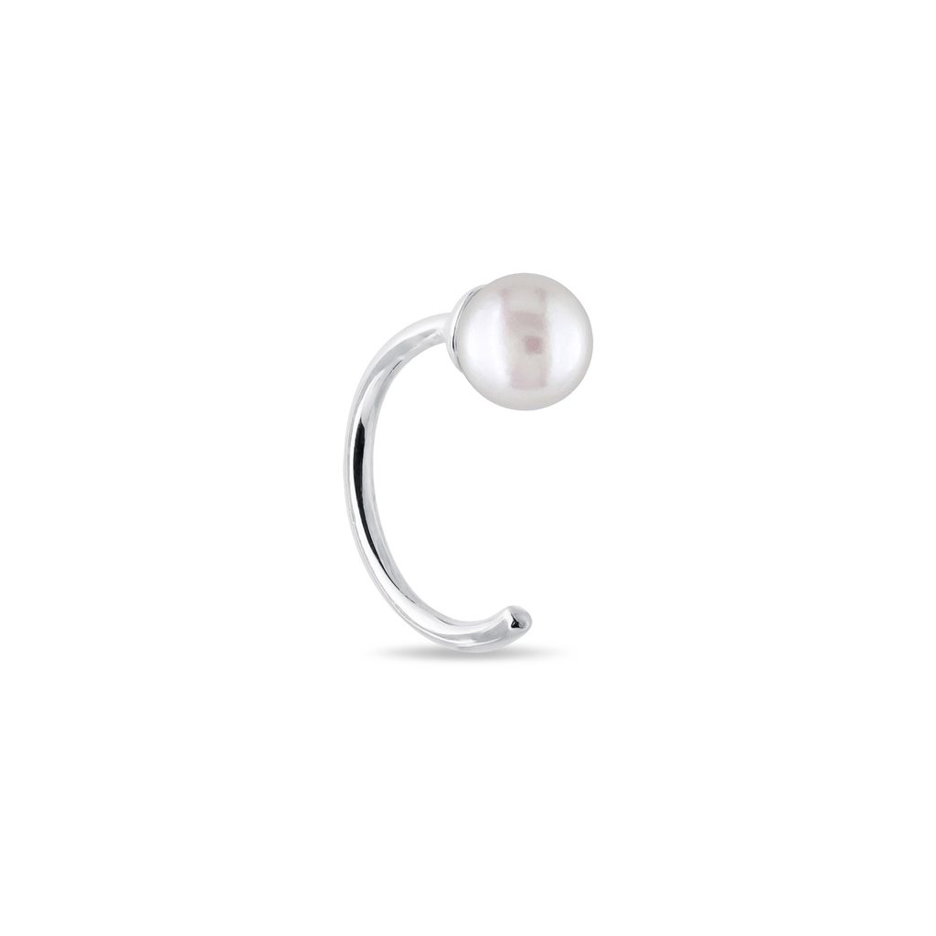 6 mm Freshwater Pearl Ring in White Gold KLENOTA