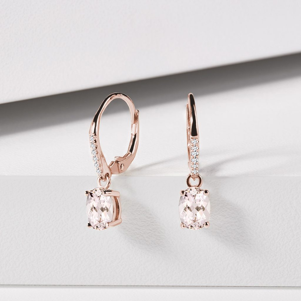 1 Paar Luxus Ohrringe Ohrstecker Kristall Rose Gold verg Weihnachtsgeschenk 