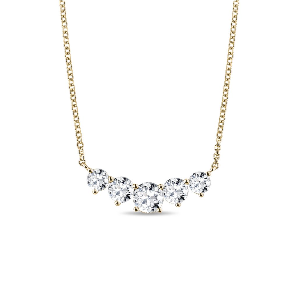 Luxury Diamond Necklace Made of Yellow Gold | KLENOTA
