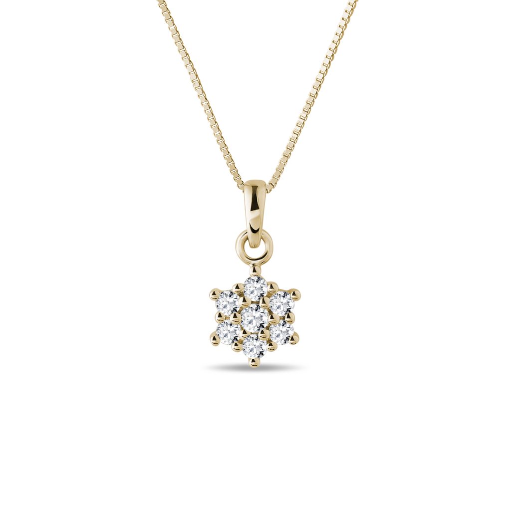 white gold diamond flower necklace