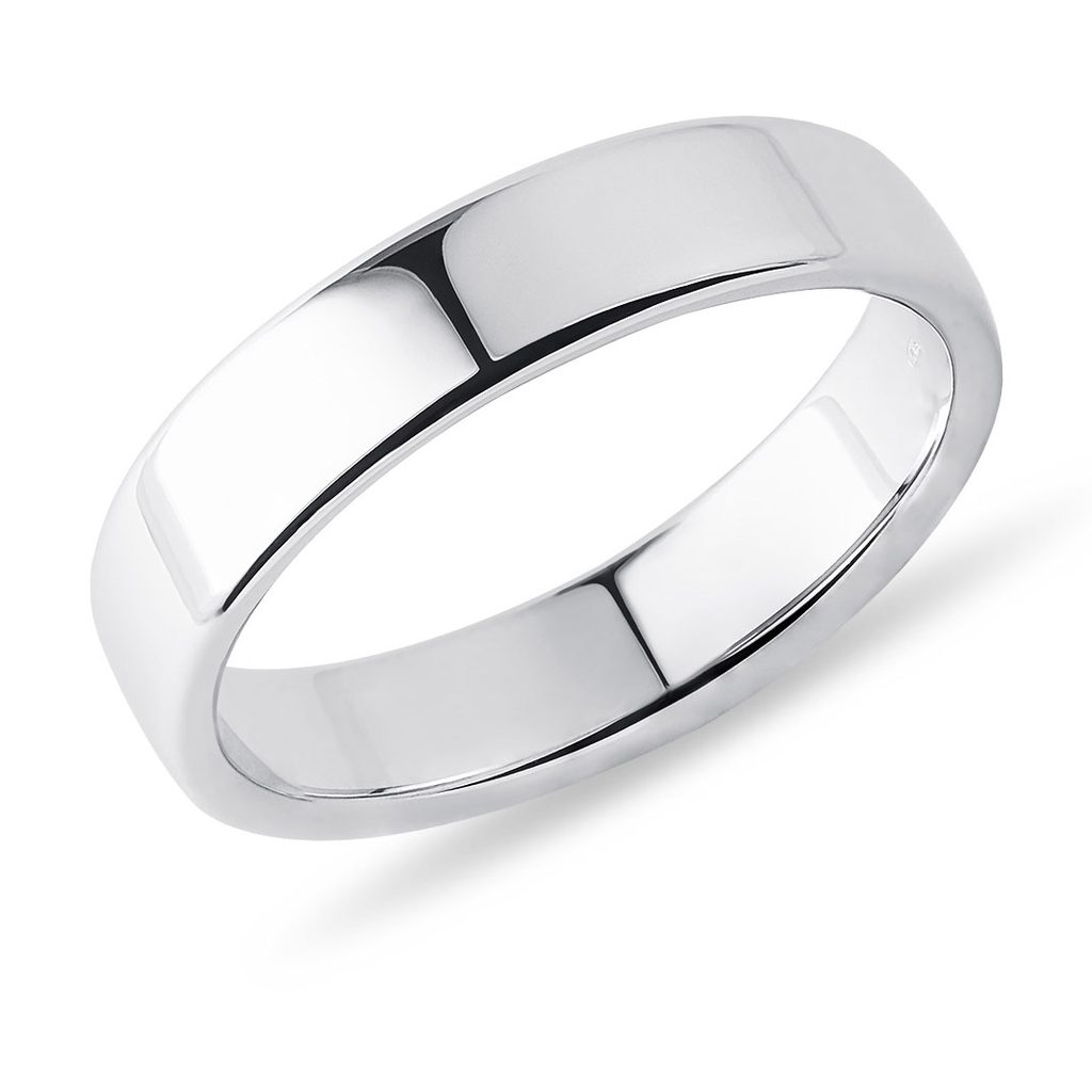 Moderný prsteň z bieleho zlata pre mužov | KLENOTA