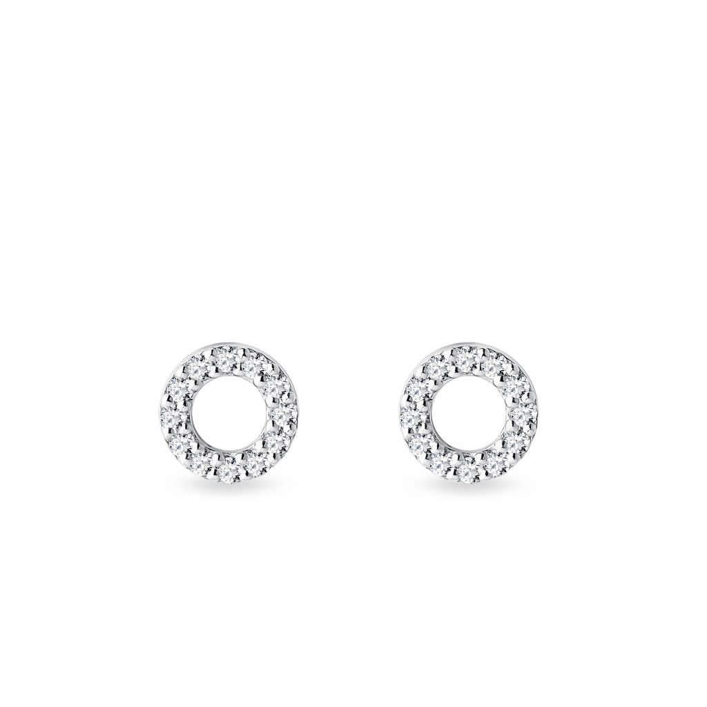 Diamond circle earrings | KLENOTA