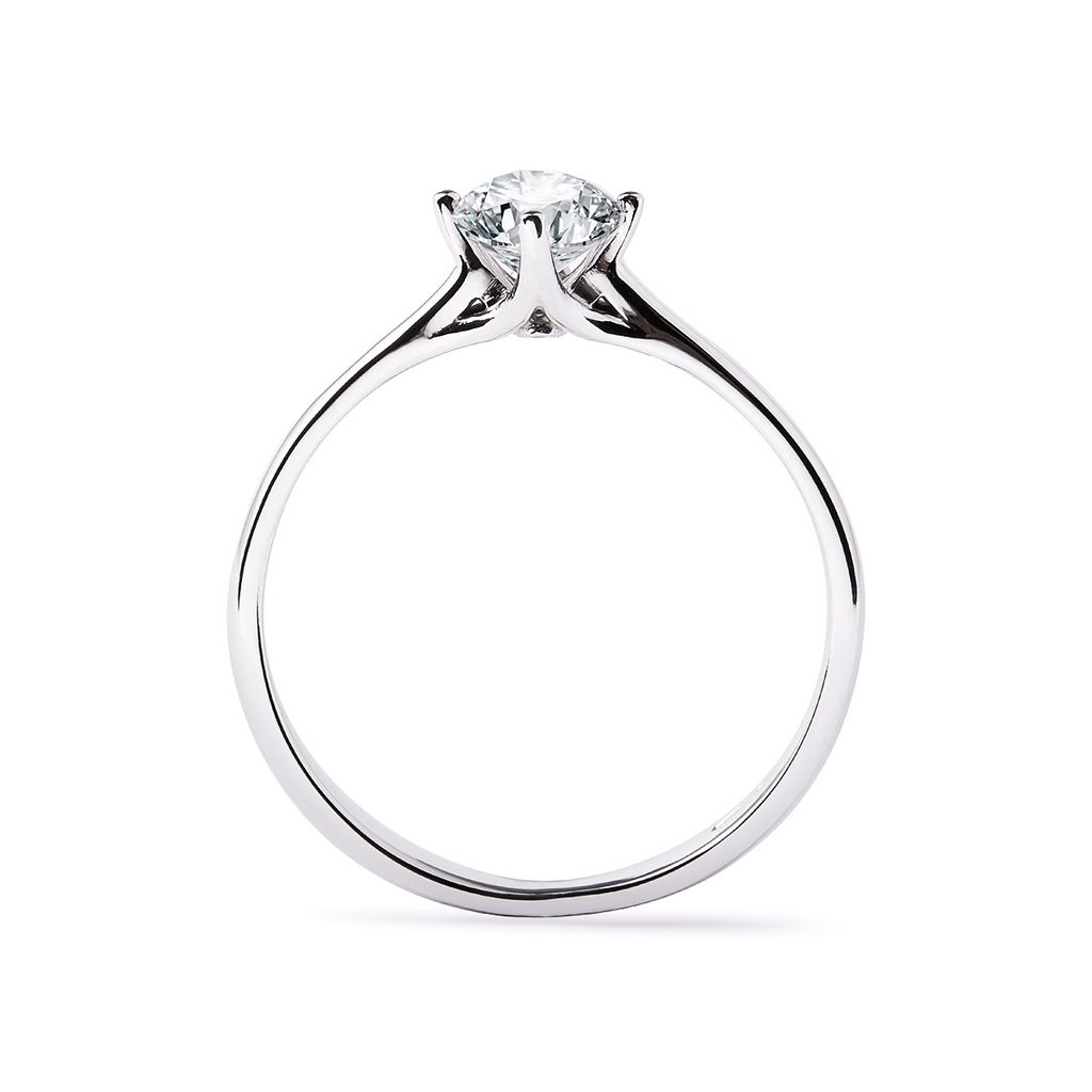 Half Carat Diamond Ring in White Gold KLENOTA