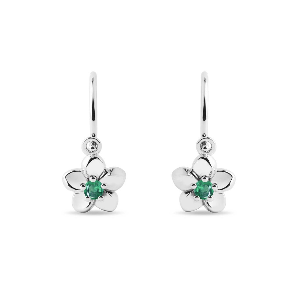 White Gold Diamond Flower Earrings ONLINE EXCLUSIVE – Meira T Boutique