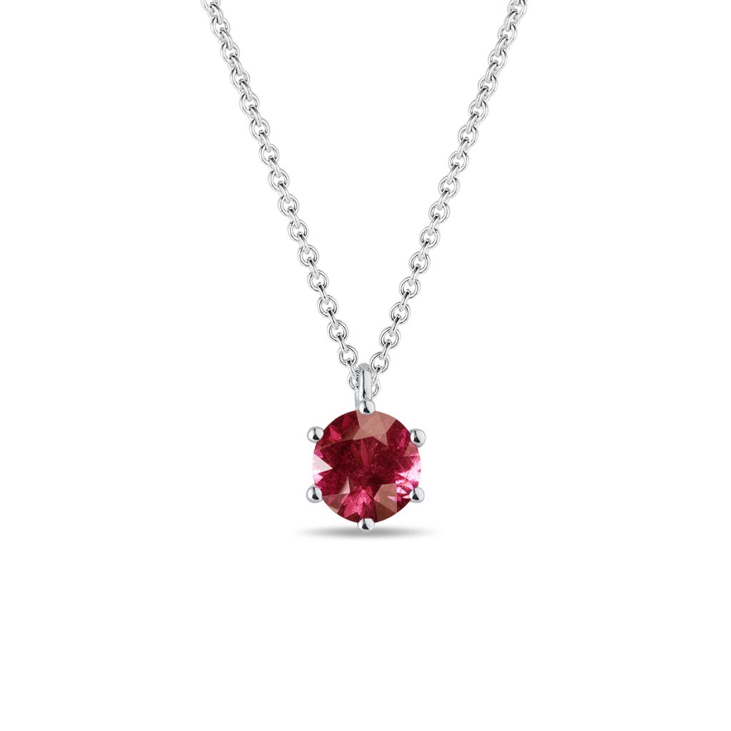 Tourmaline and Diamond Rose Gold Necklace KLENOTA