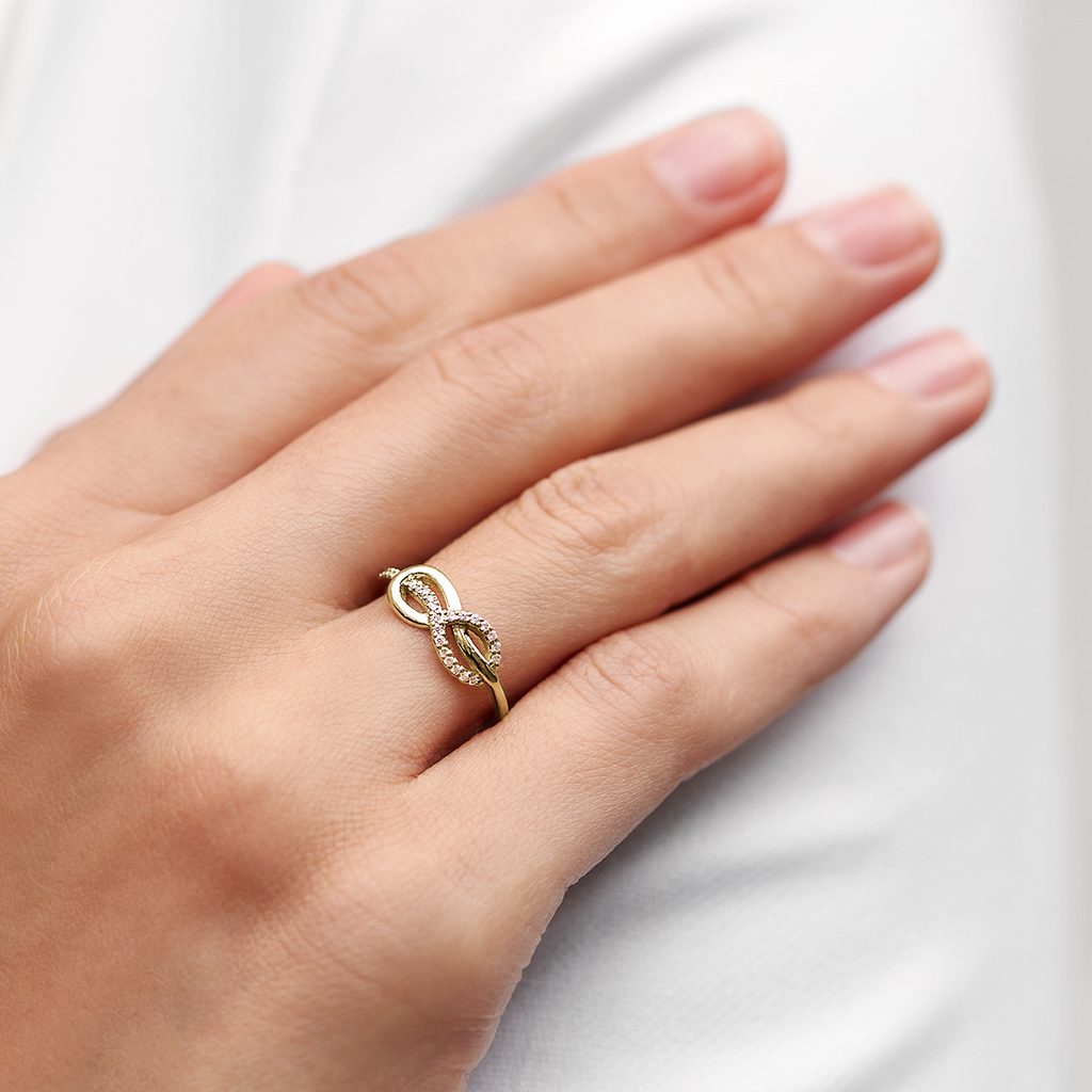 Infinity Ring Gold 14K Gold Infinity Ring Women Infinity Band, Ring for Her  Dainty Infinity Symbol Ring Gold Ring, Gift for Her Love Ring - Etsy
