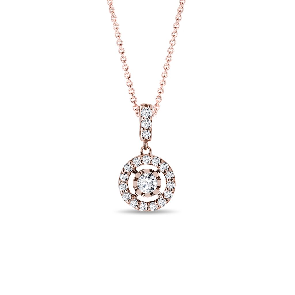 Brilliant Diamond Pendant in Rose Gold KLENOTA