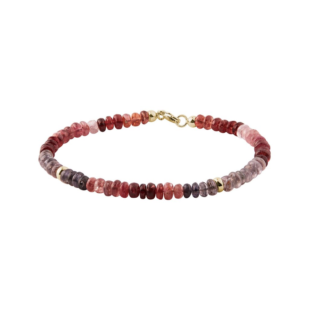 Colored Spinel Yellow Gold Bracelet | KLENOTA