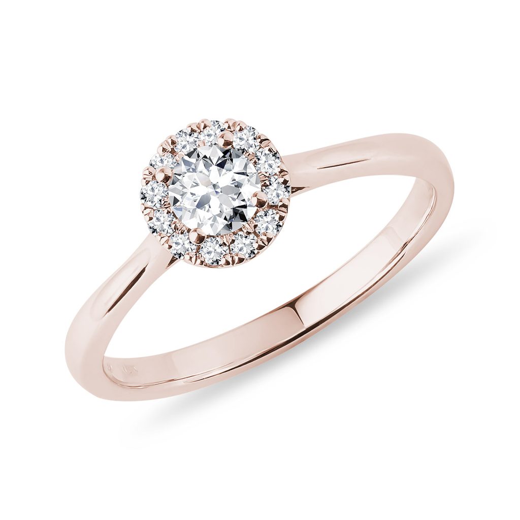 Diamond Engagement Ring in Rose Gold | KLENOTA