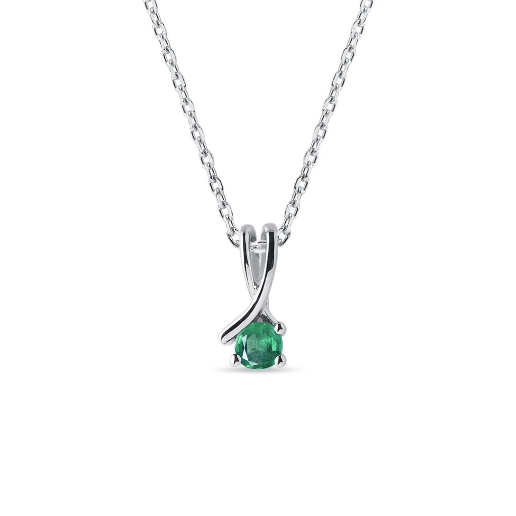 Emerald and Diamond Pendant Necklace in 18K White Gold 4.26 Ct. Emerald and  0.28 Ct. t.w Diamonds | Marquise shape diamond, Emerald pendant, White gold  pendants