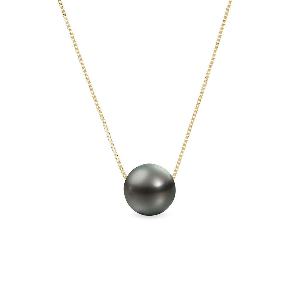 Zlatý náhrdelník s tahitskou perlou | KLENOTA