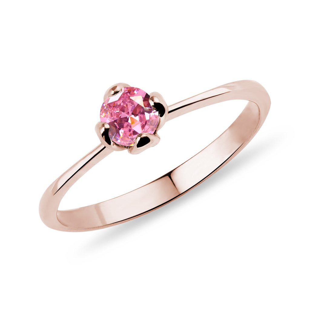 Pink Sapphire Rose Gold Ring | KLENOTA