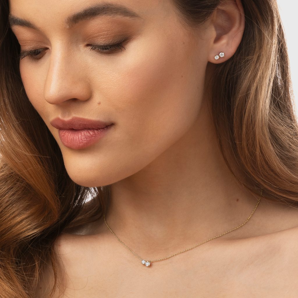 Modern diamond stud earrings deals