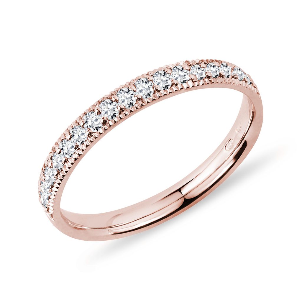 Delicate Diamond Bracelet in Rose Gold KLENOTA