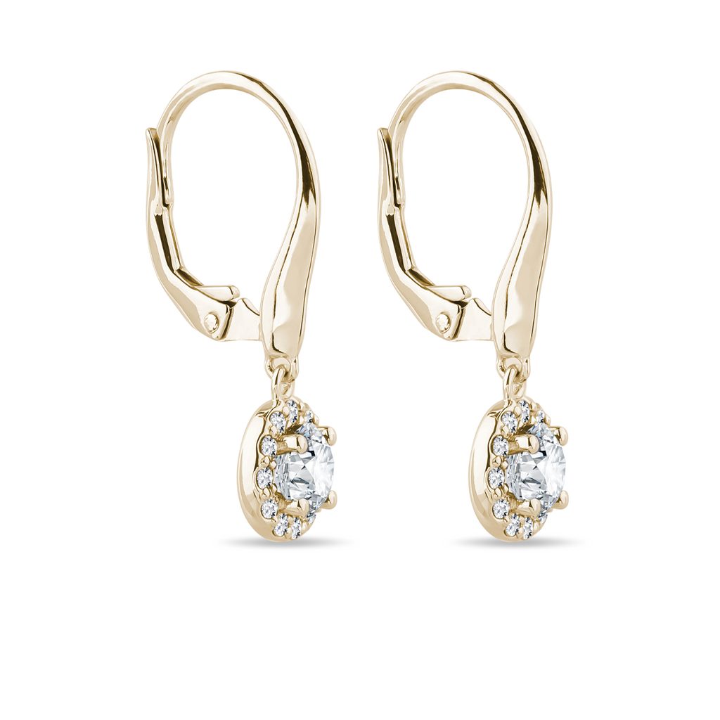 Solitaire Natural Diamond Drop Earring in 14kt Yellow Rose and White Gold  Fine Jewelry at Rs 774874/pair in Surat