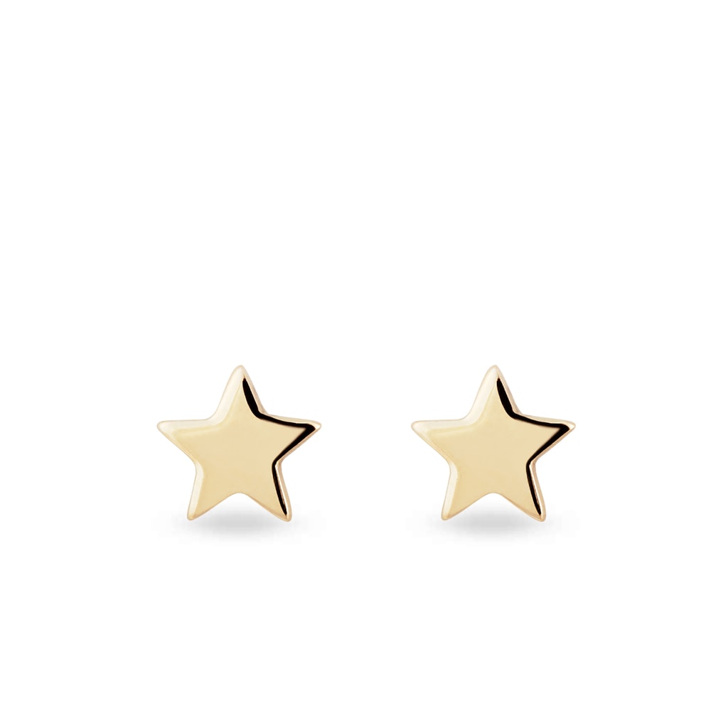 Zlaté náušnice ve tvaru hvězdy | KLENOTA