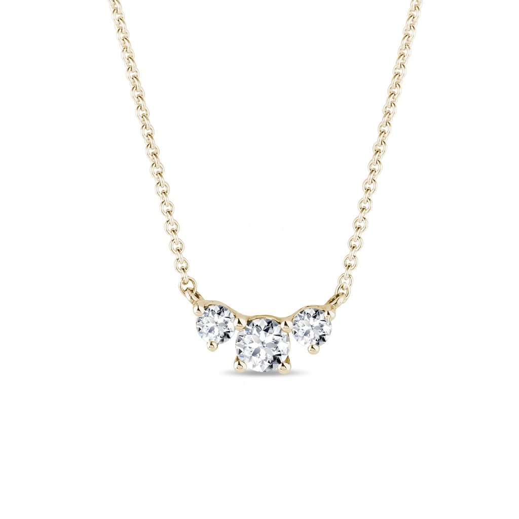 Shop Aria Three-Layer Baguette Diamond Necklace with Rectangle, Oval, and  Round Elements Set in 18K Gold Online