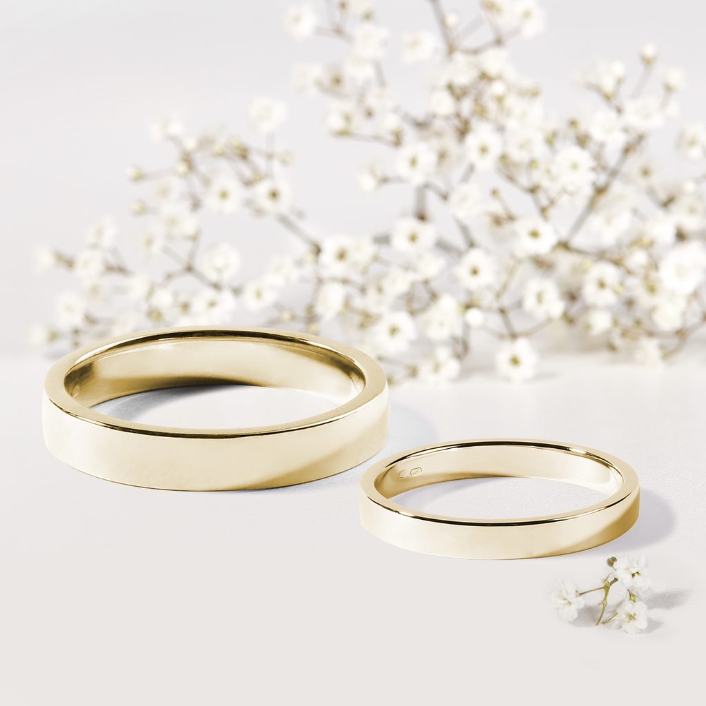 Klasické zlaté snubní prsteny | KLENOTA