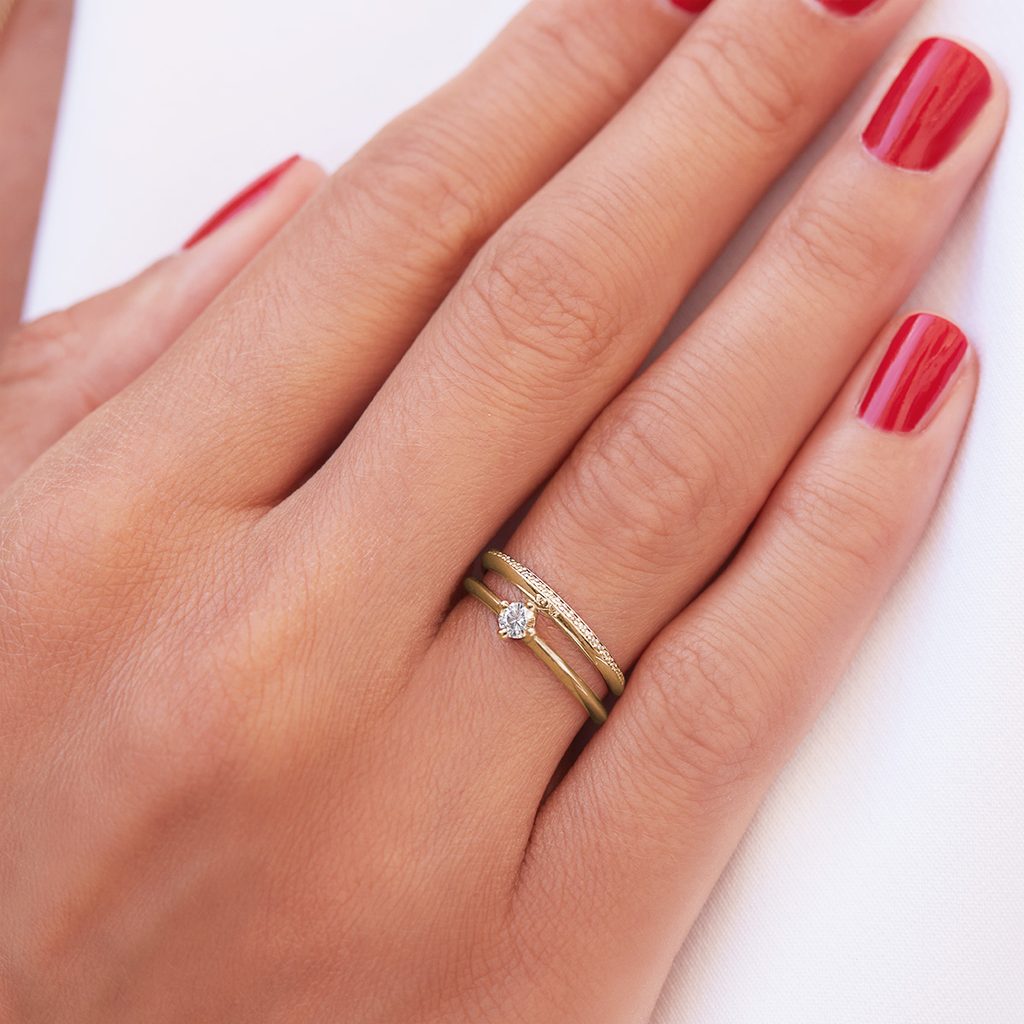 Verlobungs Und Ehering Set Mit Diamanten Klenota