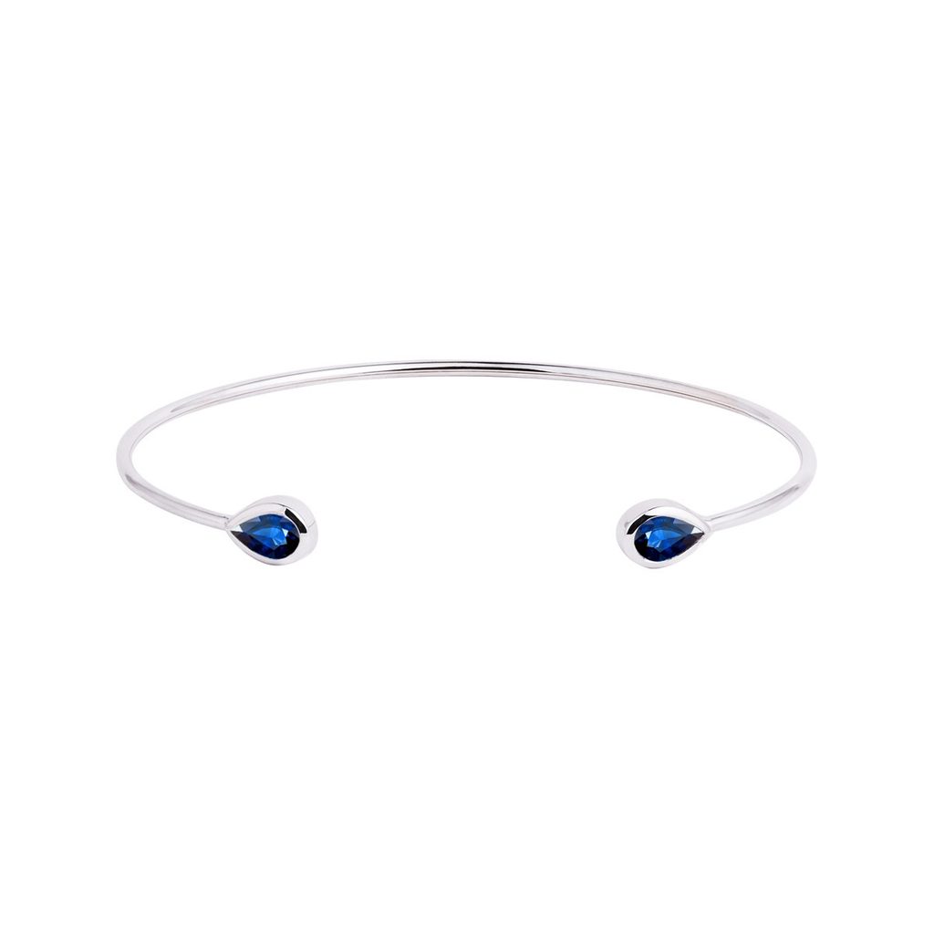Sapphire bracelet in white gold | KLENOTA