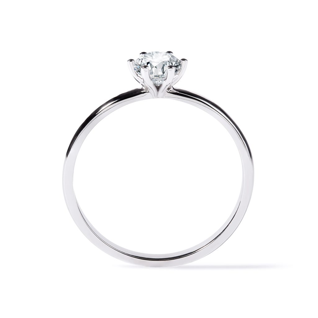Round Cut 0.5 Carat 4 Claw Solitaire Diamond Ring | Ara Diamonds