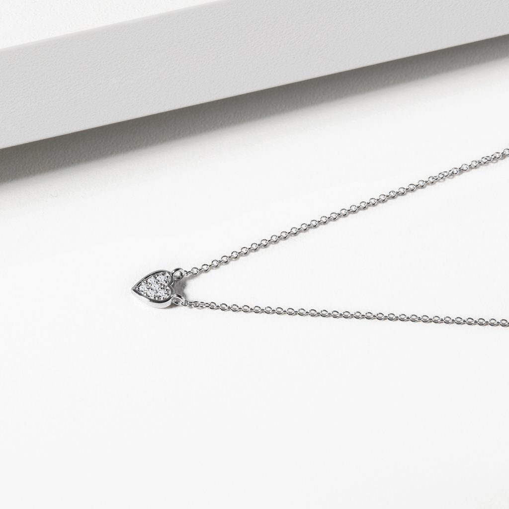 Diamond Heart Charm Necklace – Kate & Kole