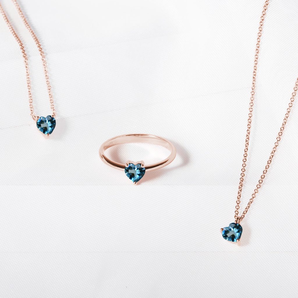 topaz rose gold necklace