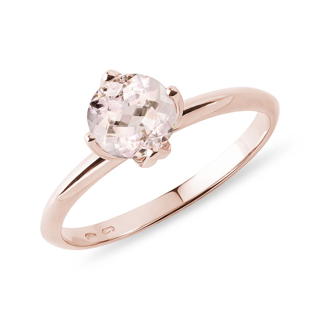 Morganite engagement ring in rose gold | KLENOTA