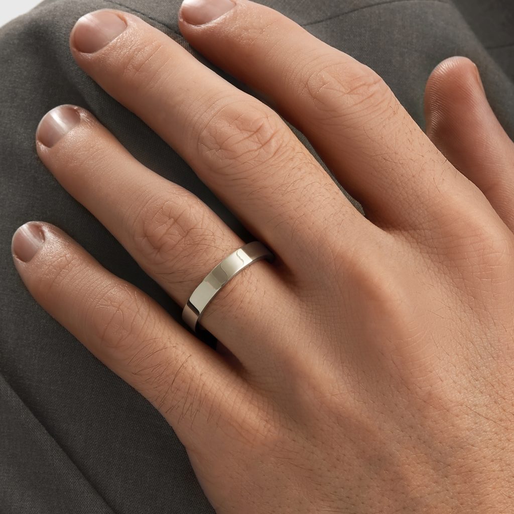 White Gold Wedding Ring Set with Diamonds KLENOTA