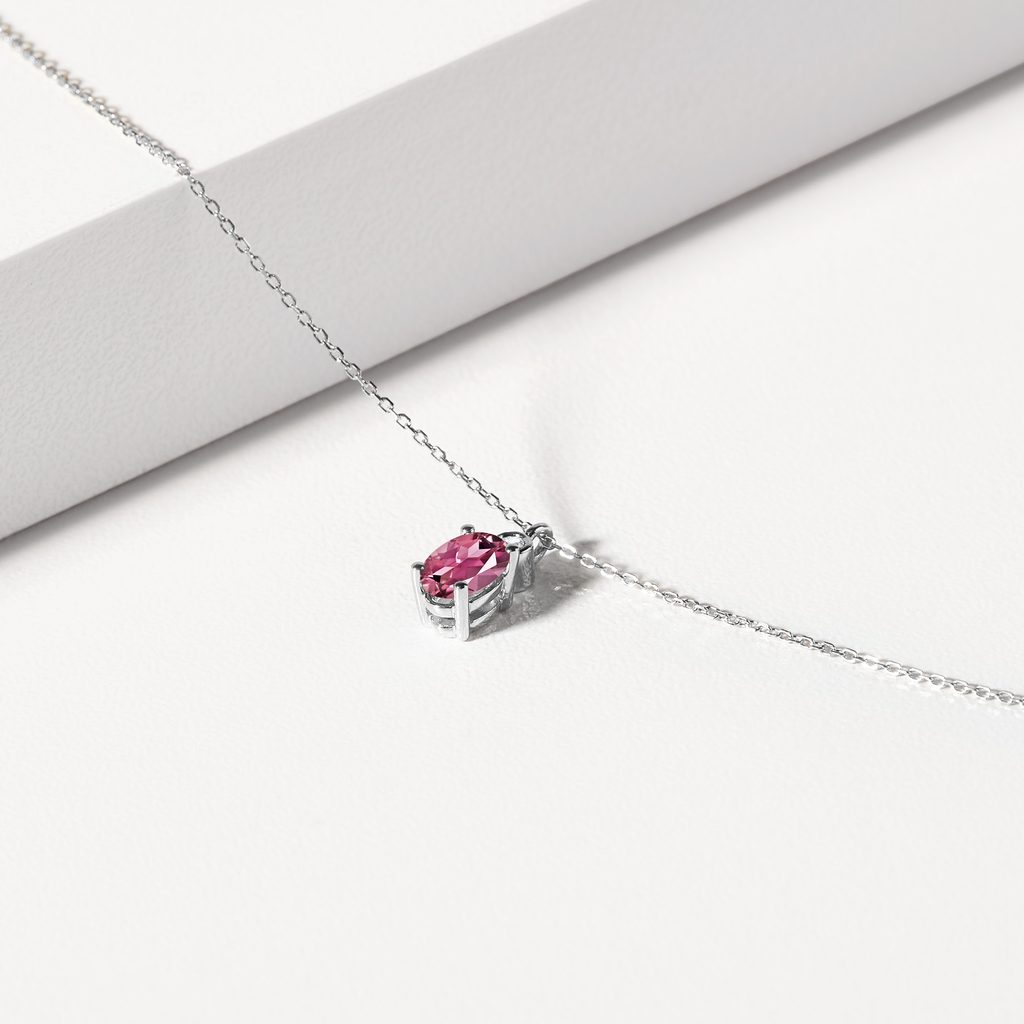 KLENOTA Tourmaline and Diamond Necklace