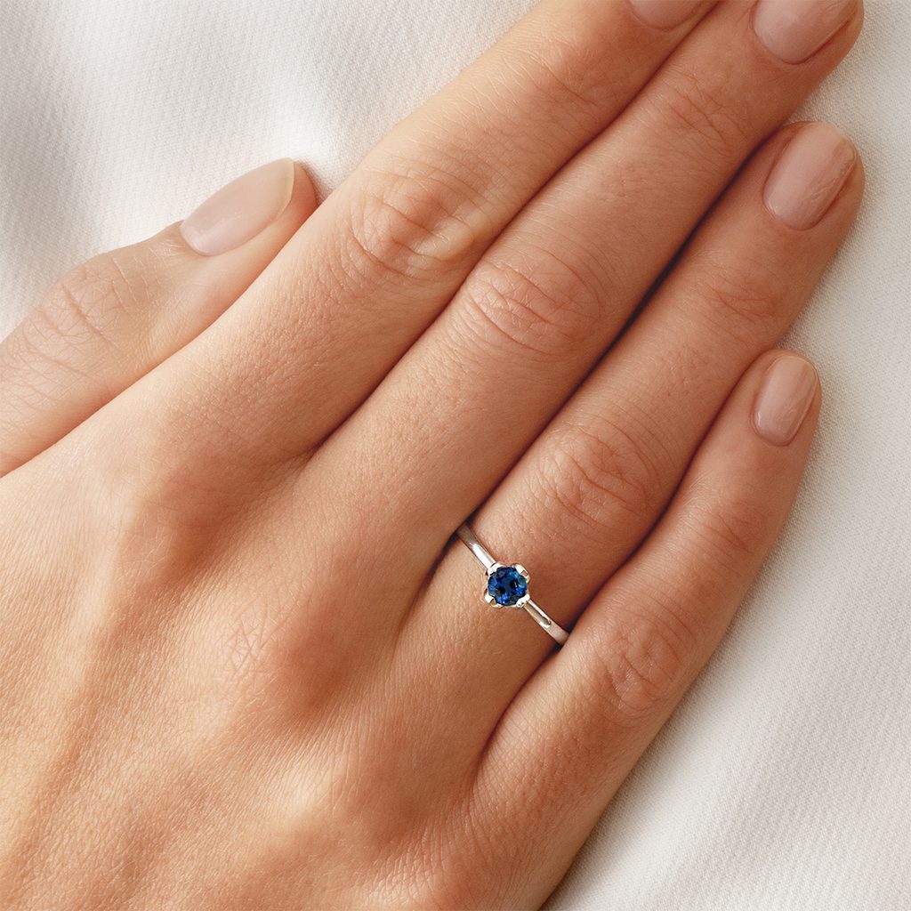 Natural Blue Sapphire (Neelam) Gemstone Ring - Shraddha Shree Gems