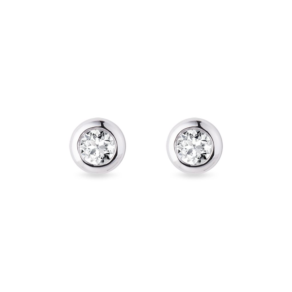 Diamond Bezel Stud Earrings