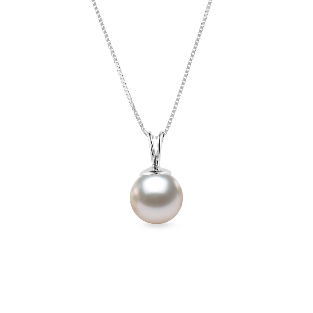 Zlatý náhrdelník s Akoya perlou | KLENOTA