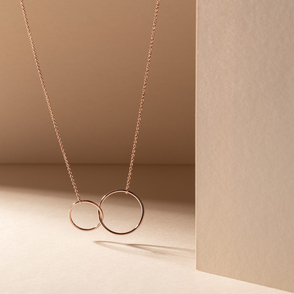 The Katie Three Linked Circles Necklace (Gold or Silver) | Circle Circle  Jewelry
