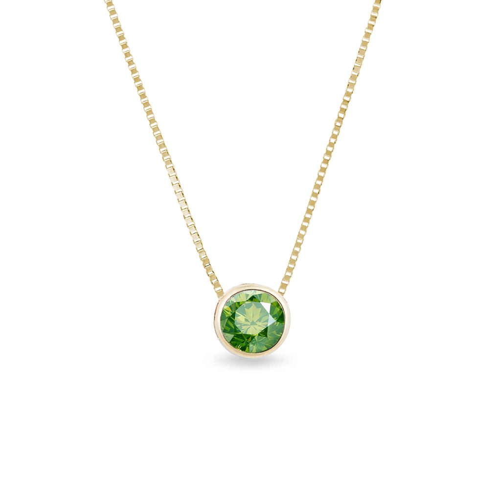 14K Gold Dainty Emerald Pendant Vintage Necklace| Eunoia Selects