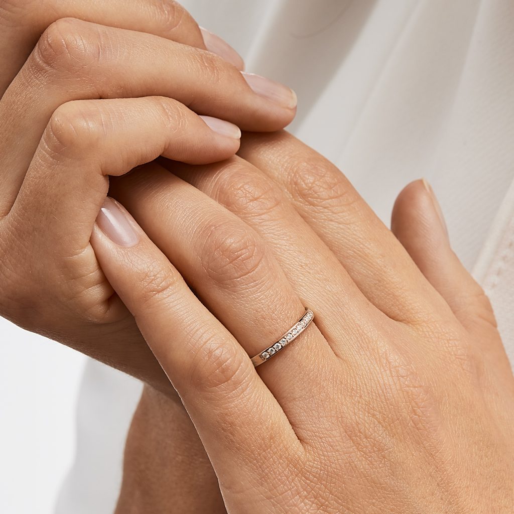 Large Moissanite Diamond Ring Bridal Set Rose Gold Vintage Halo Ring | La  More Design