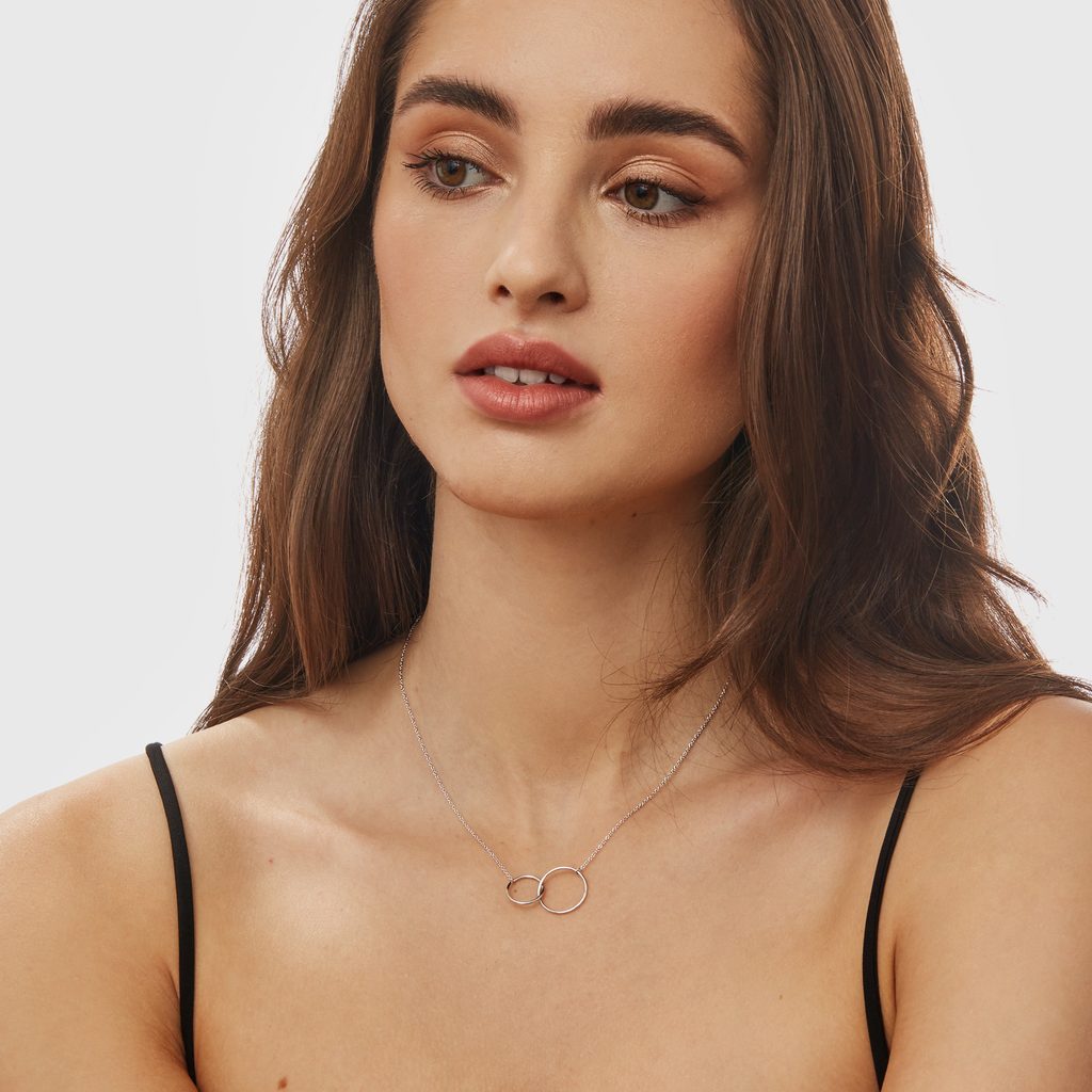 White Gold Mini Onyx Inlay Heart Necklace for Women | Jennifer Meyer