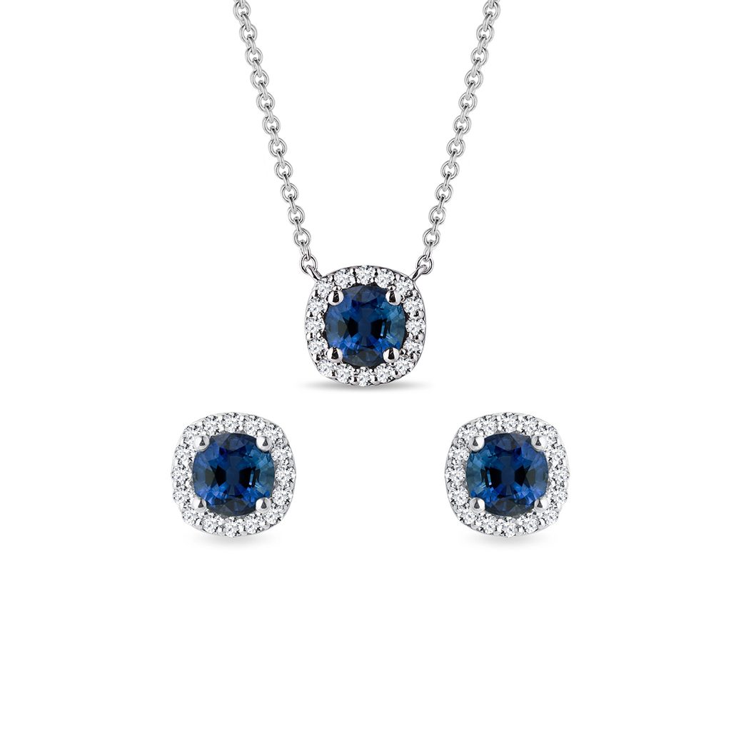 Set luxusních šperků s diamanty a safíry | KLENOTA