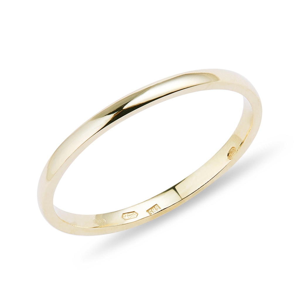 Tenký prstýnek ze žlutého zlata | KLENOTA